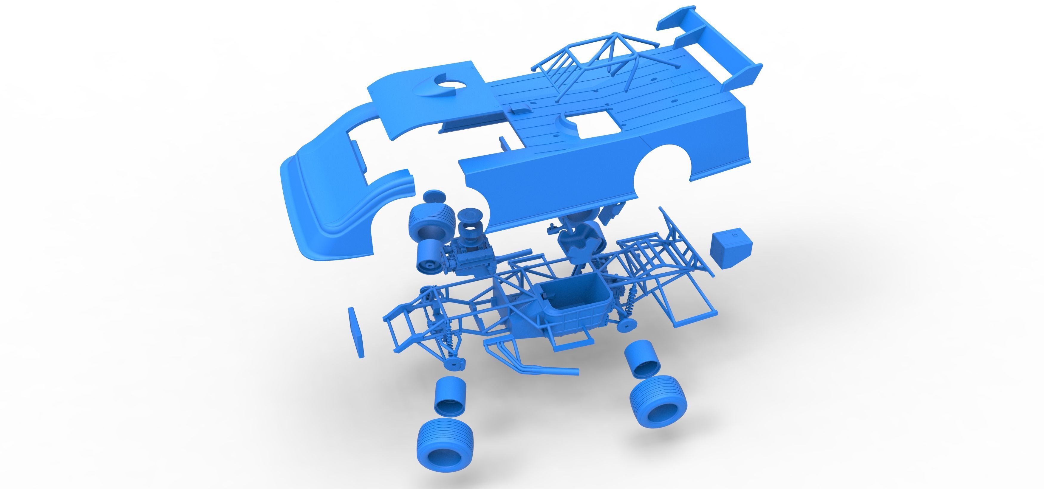 Super Dirt Late model while turning V2 Scale 1 to 25 3D print model_57