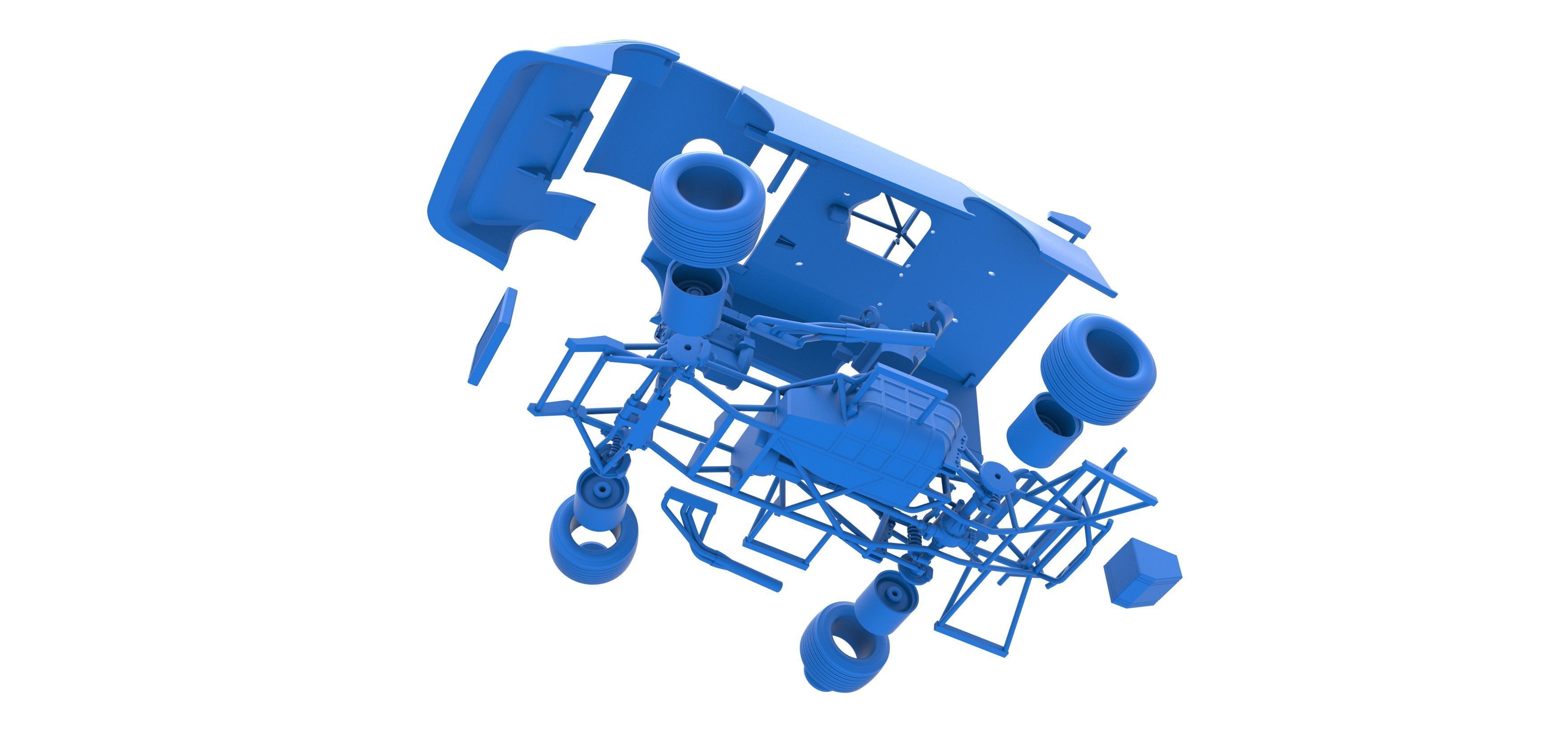 Super Dirt Late model while turning V2 Scale 1 to 25 3D print model_56