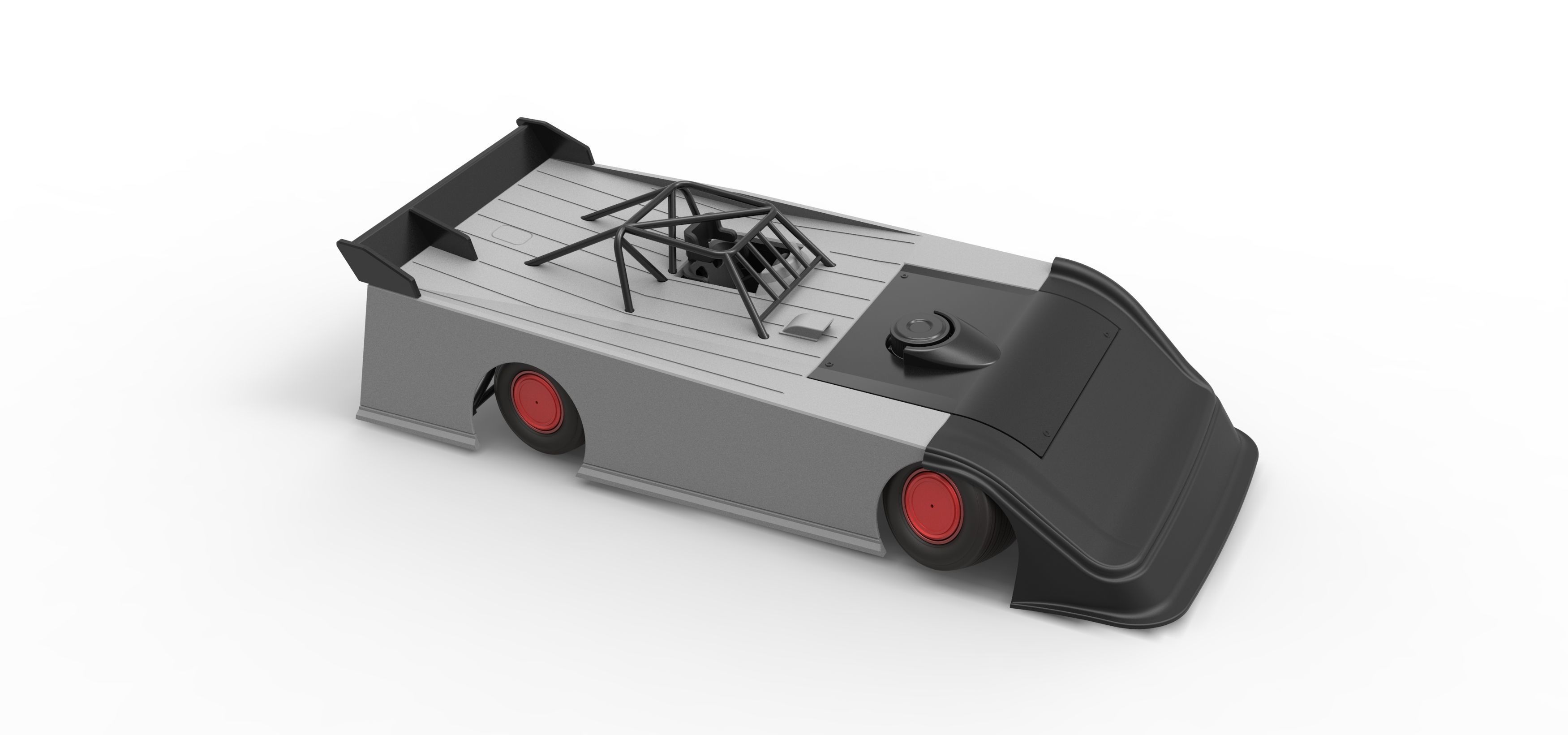 Super Dirt Late model while turning V2 Scale 1 to 25 3D print model_24