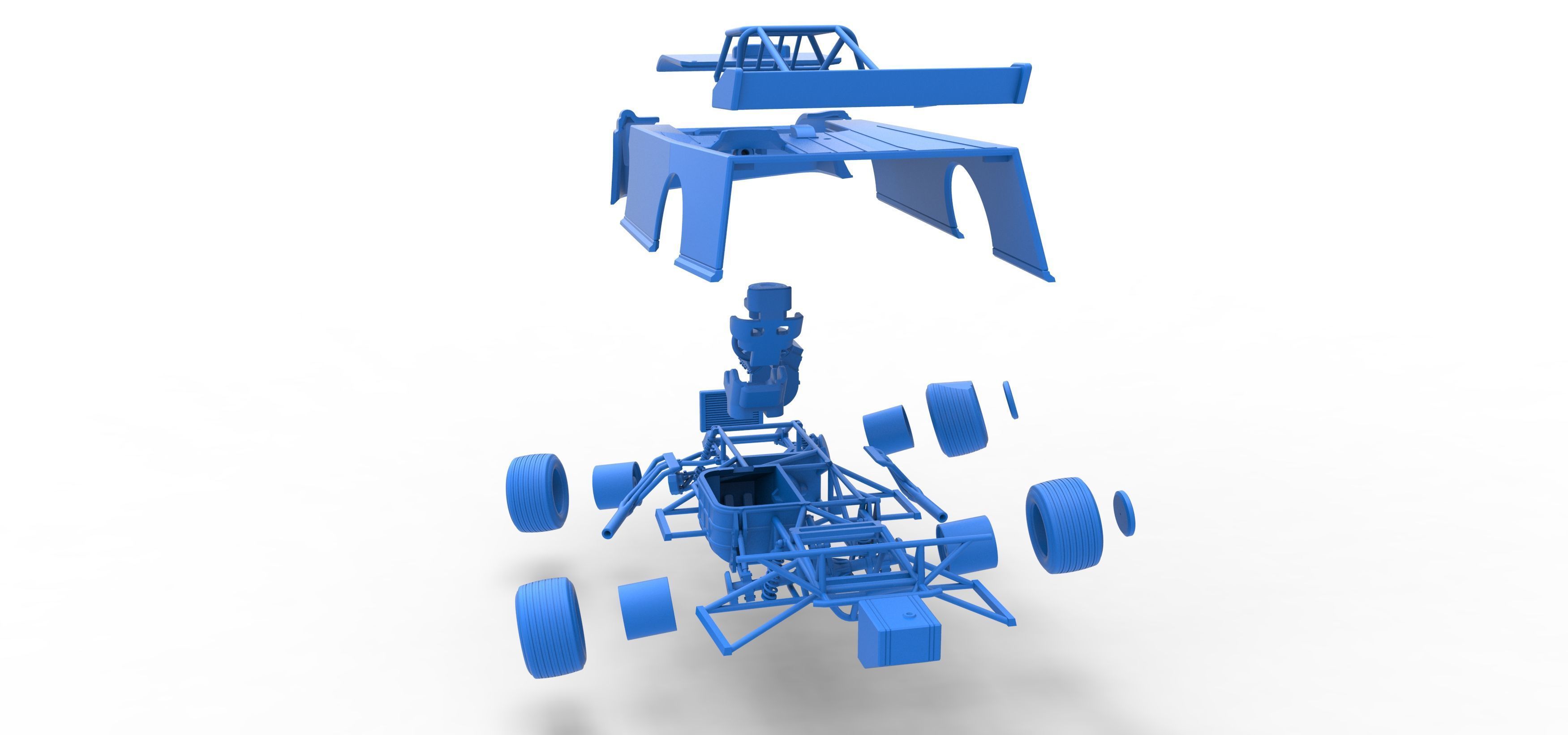 Super Dirt Late model while turning V2 Scale 1 to 25 3D print model_62