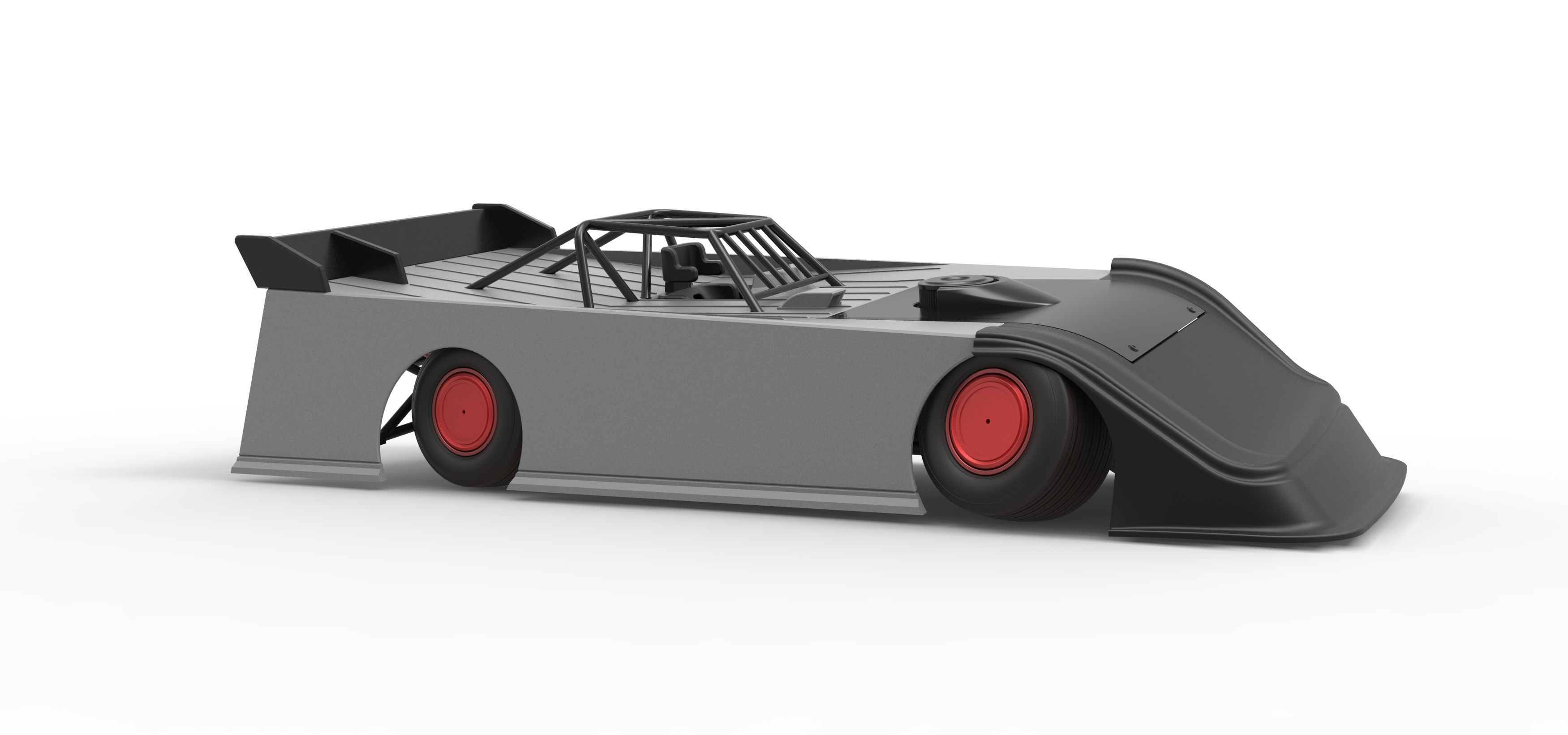 Super Dirt Late model while turning V2 Scale 1 to 25 3D print model_25