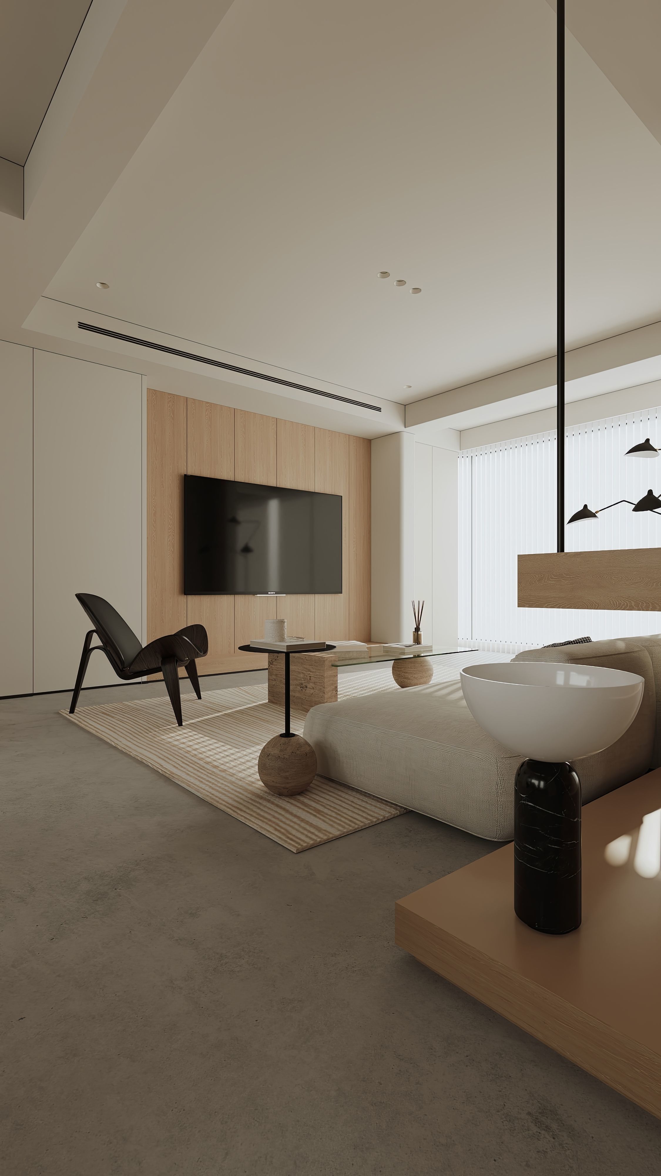 Interior scene kitchen and livingroom 3D model_6