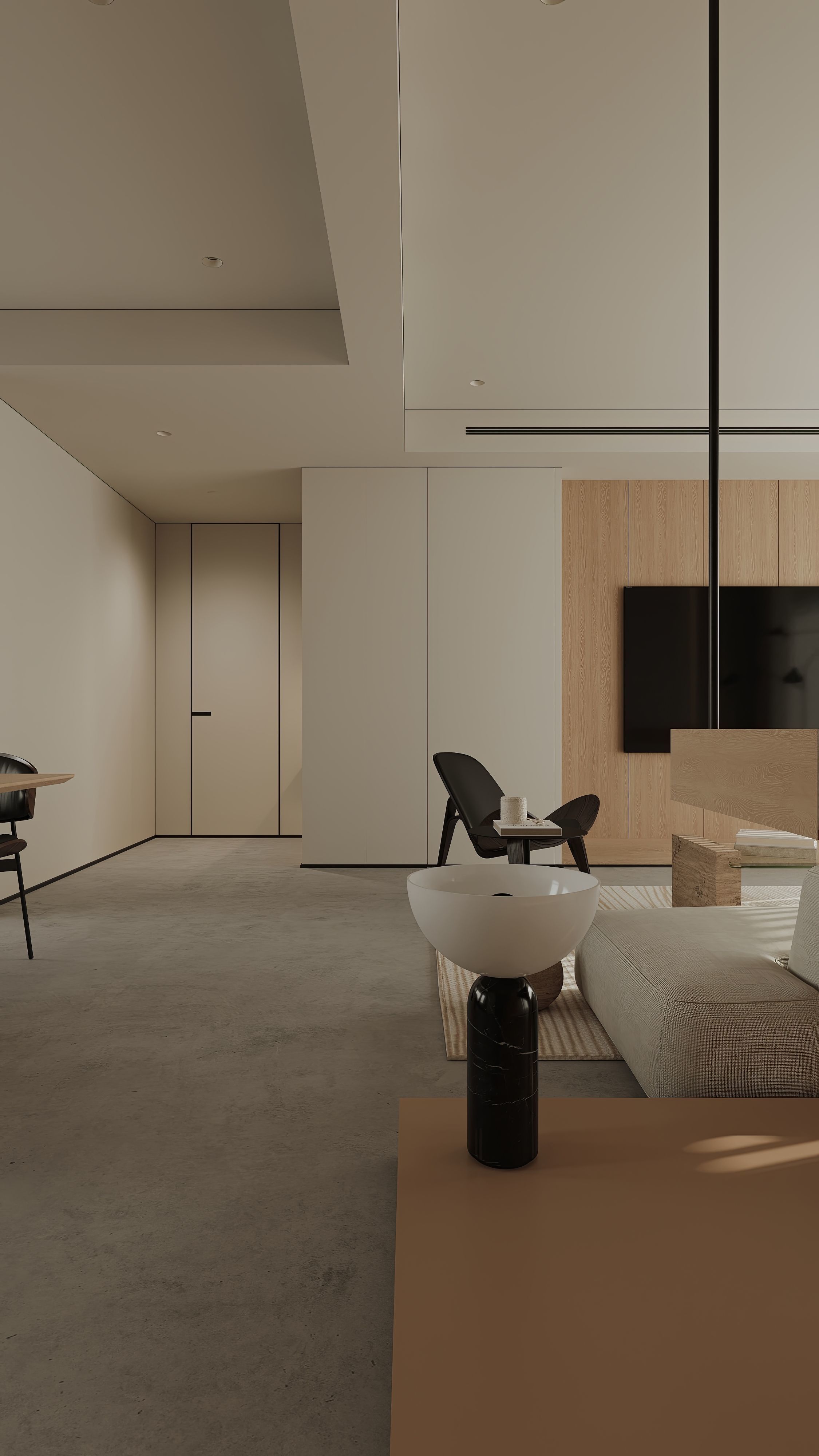 Interior scene kitchen and livingroom 3D model_8