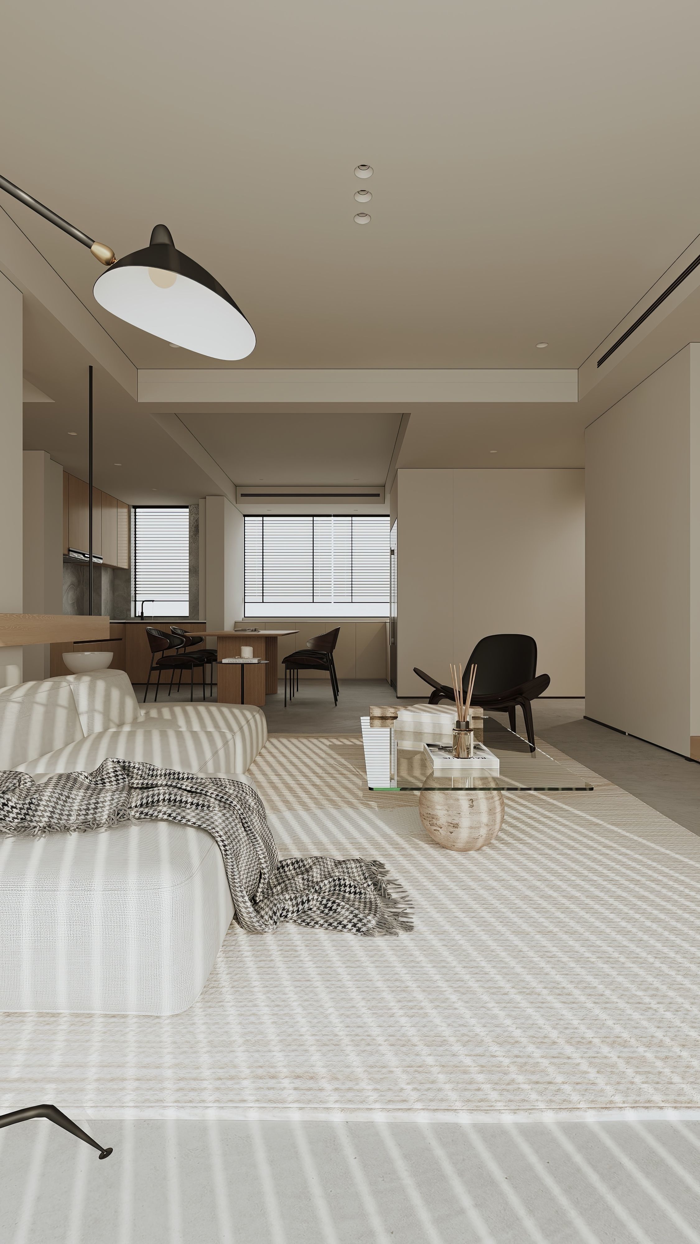 Interior scene kitchen and livingroom 3D model_13