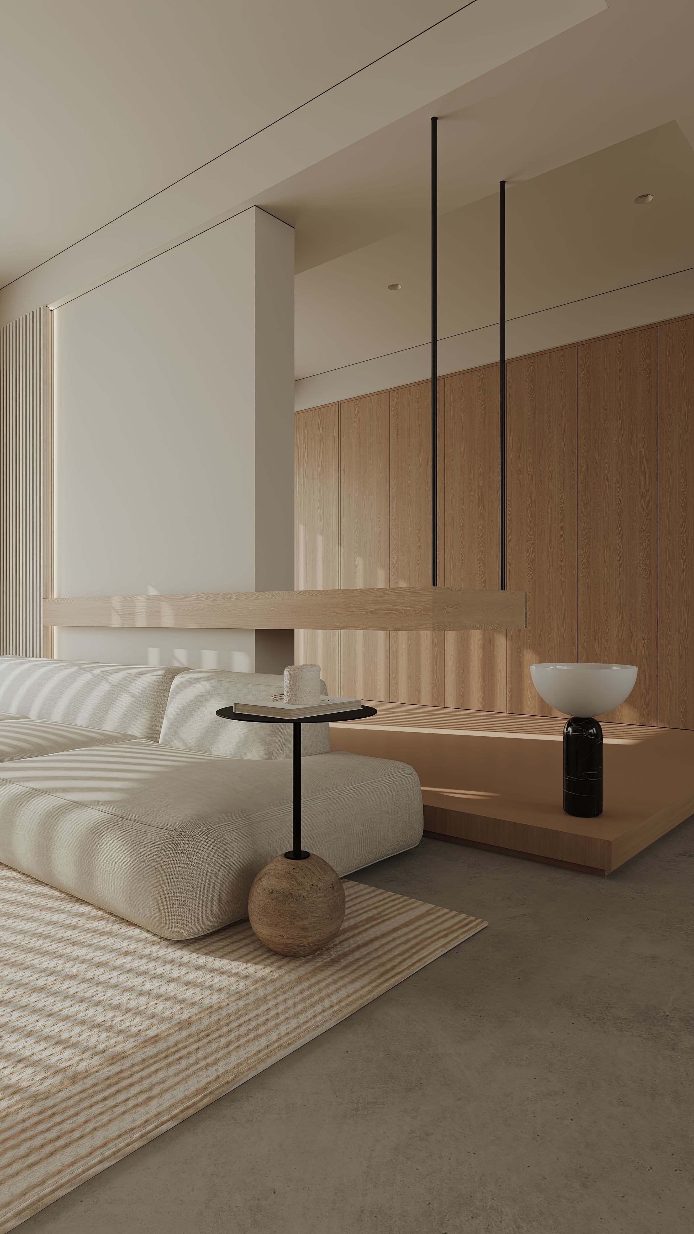 Interior scene kitchen and livingroom 3D model_4