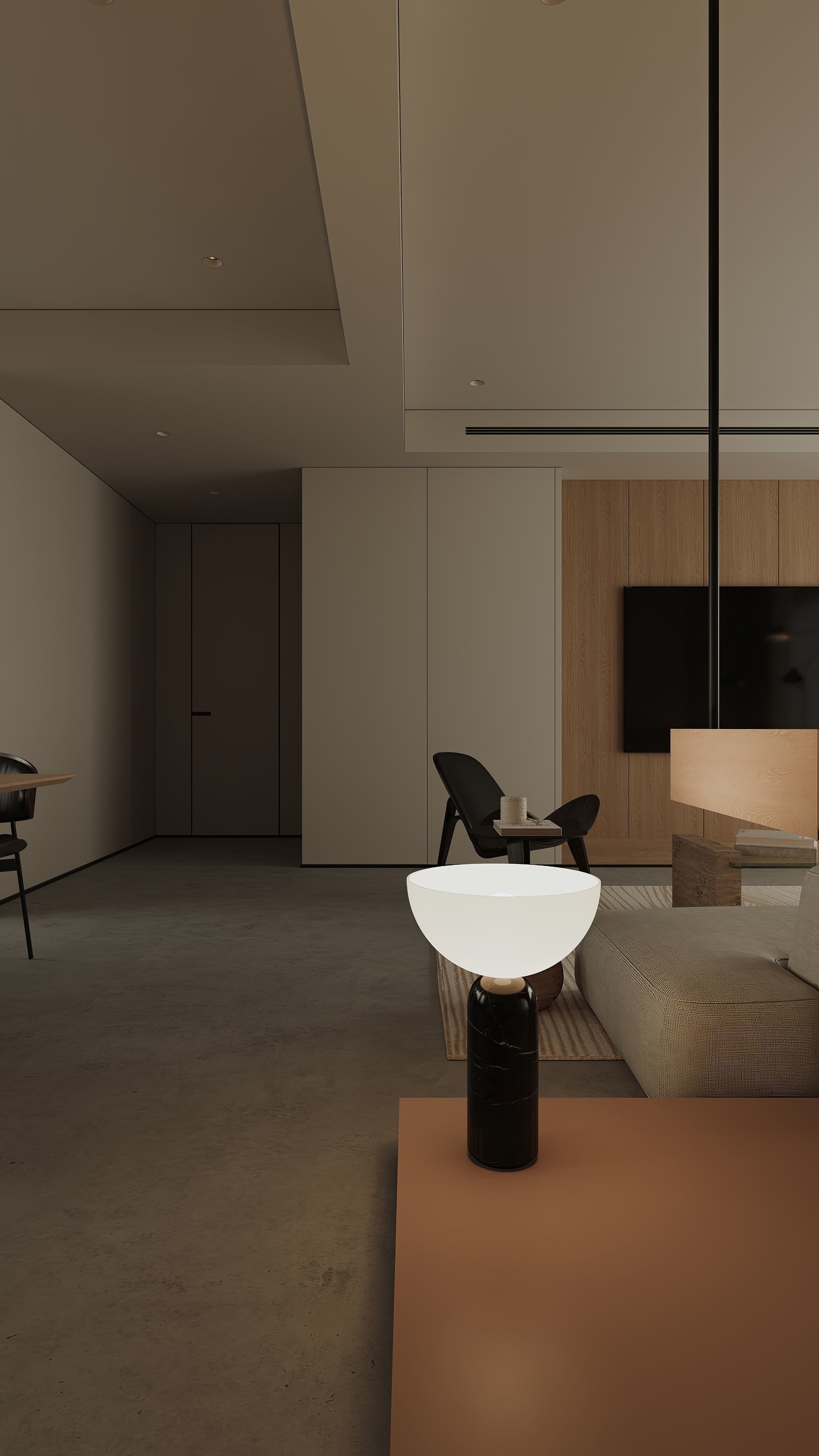 Interior scene kitchen and livingroom 3D model_7