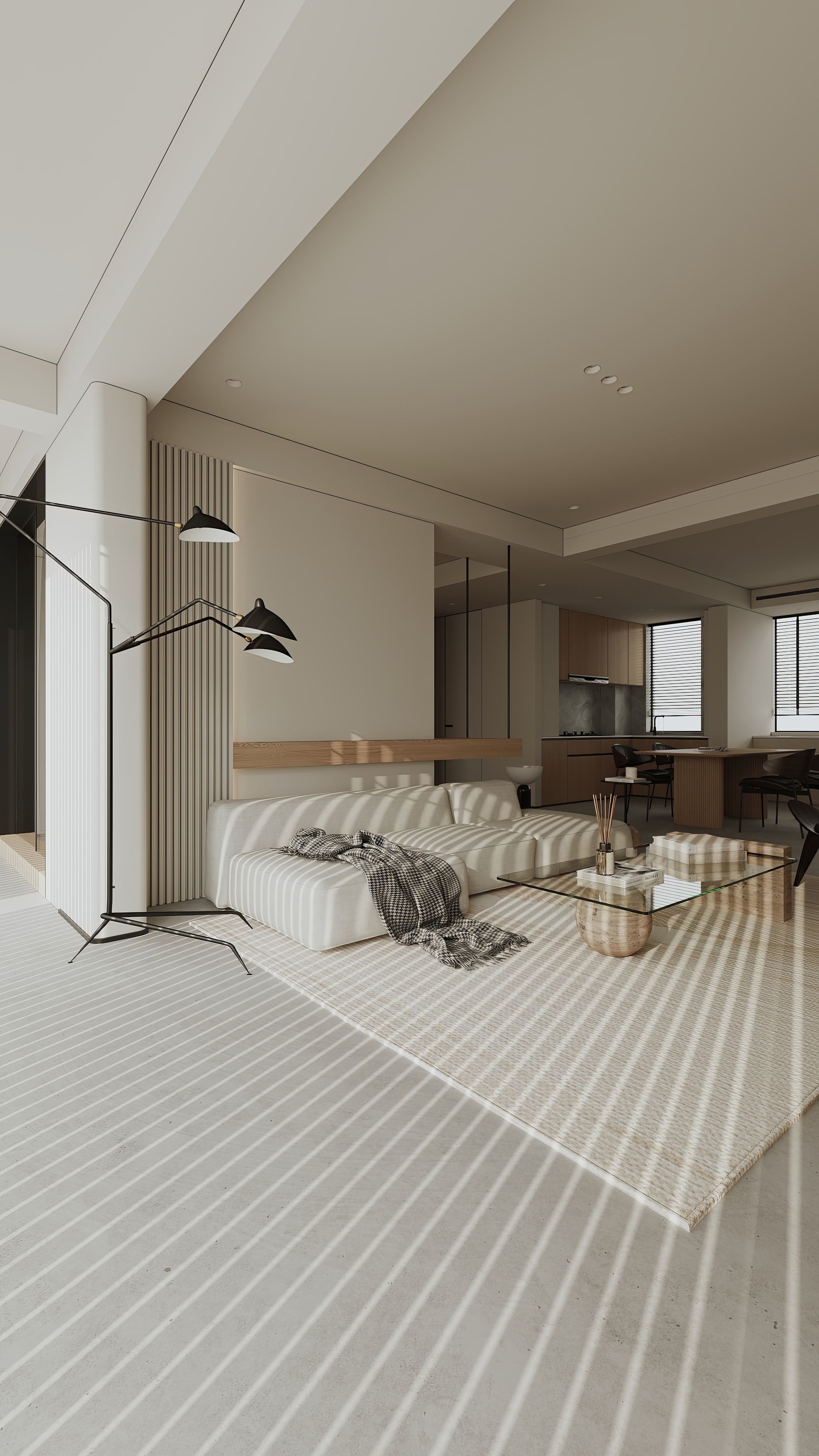 Interior scene kitchen and livingroom 3D model_10