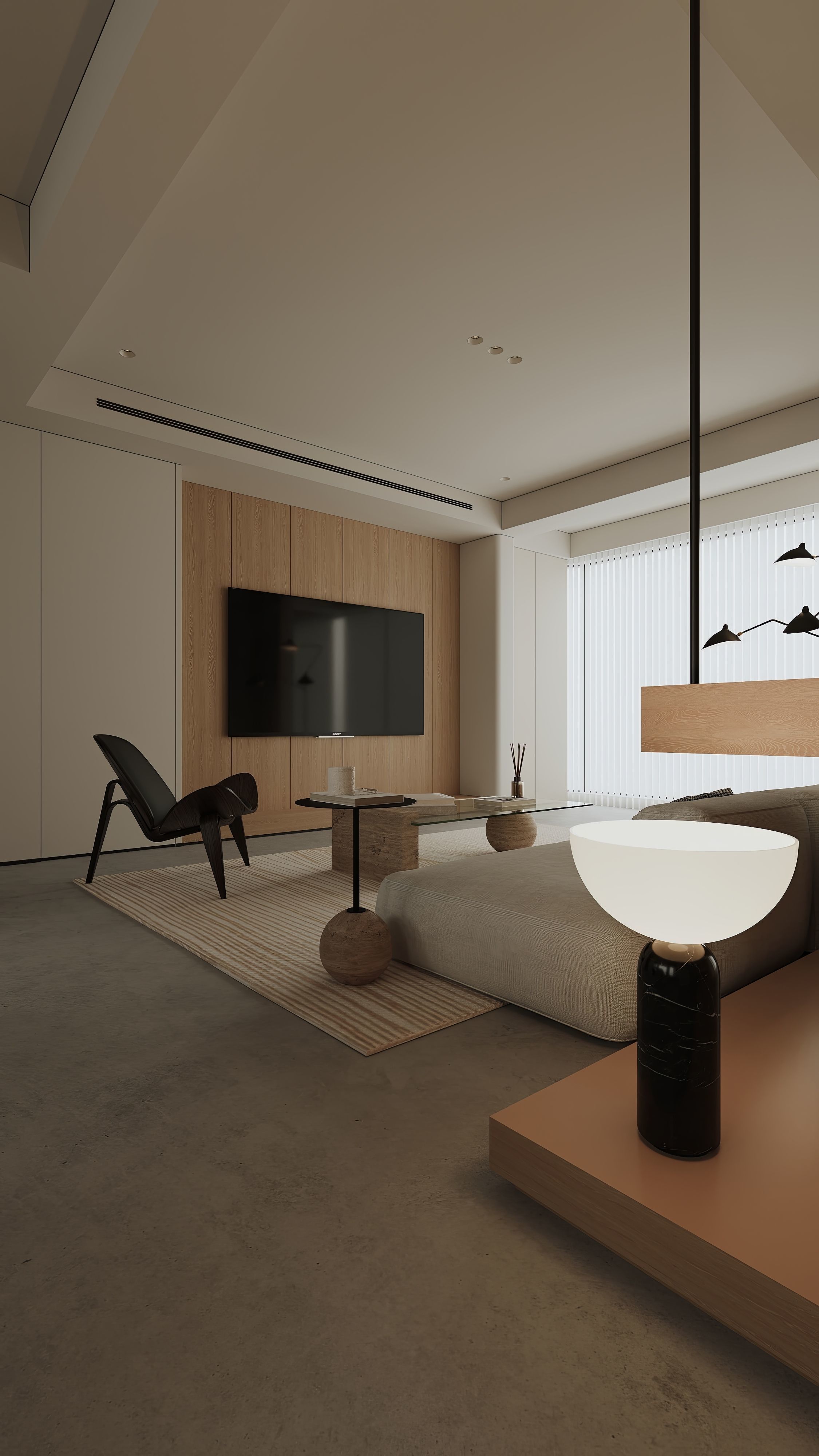 Interior scene kitchen and livingroom 3D model_5