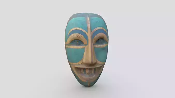 Voodoo Mask Low-poly 3D model
