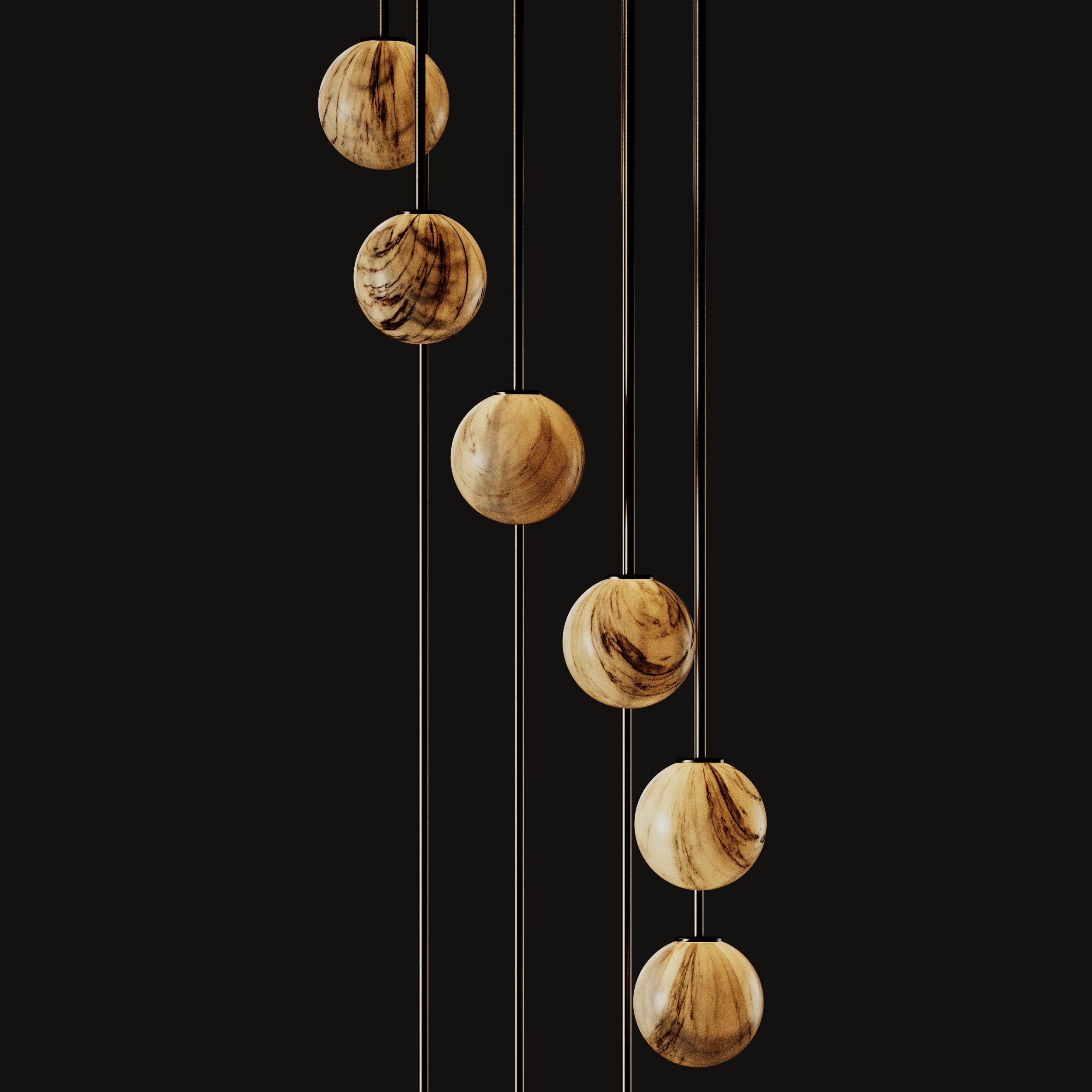 Robin Royal Pendant Chandelier 3D model_1