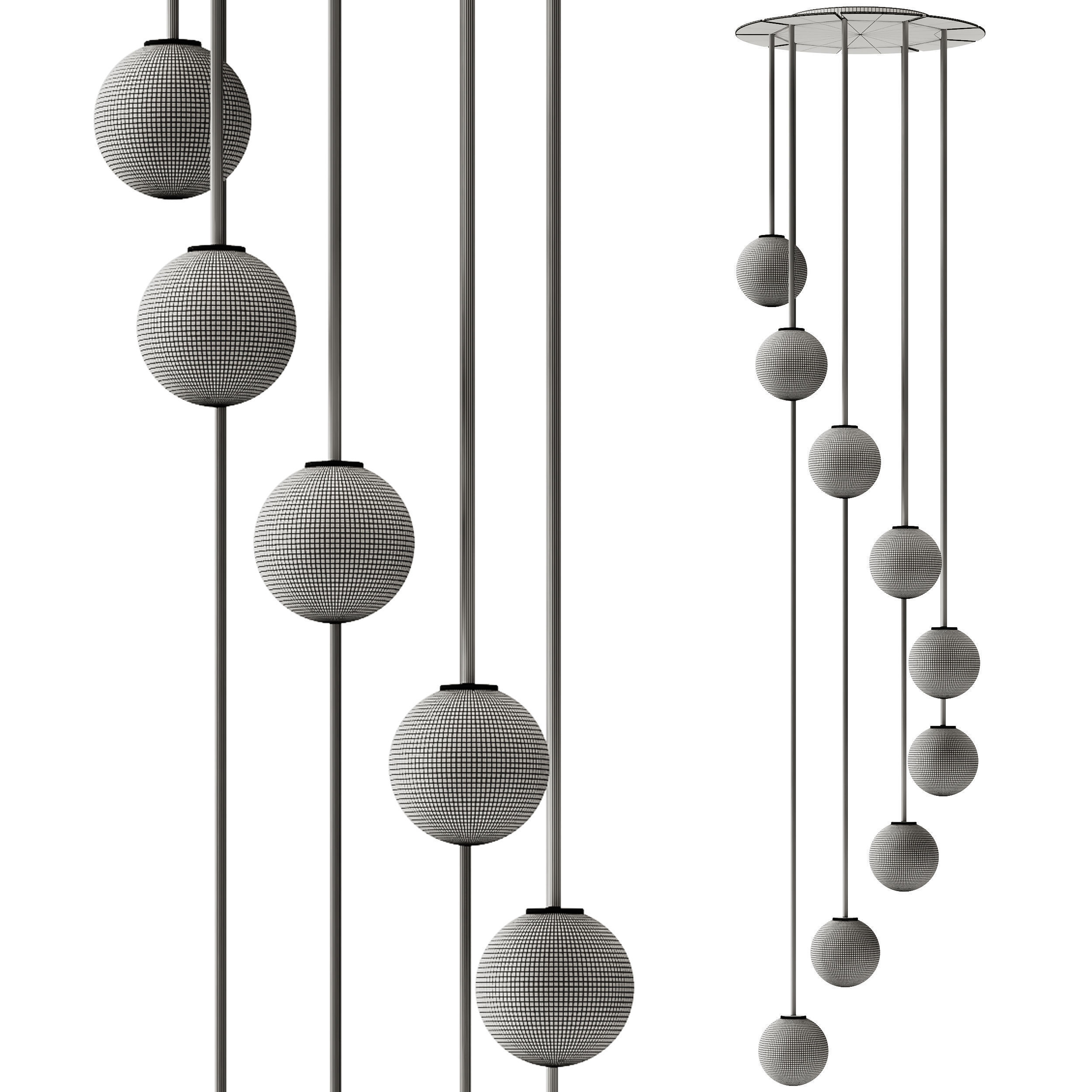 Robin Royal Pendant Chandelier 3D model_4