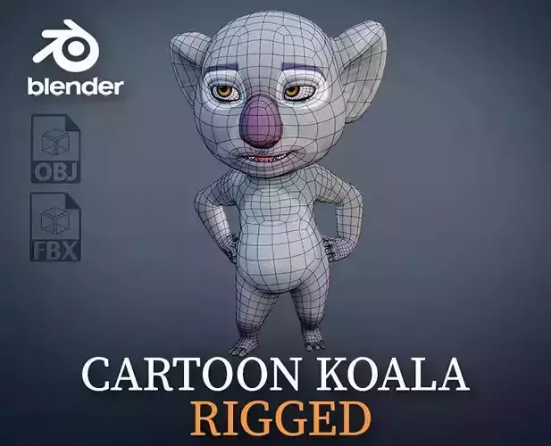 Cartoon koala Rigged