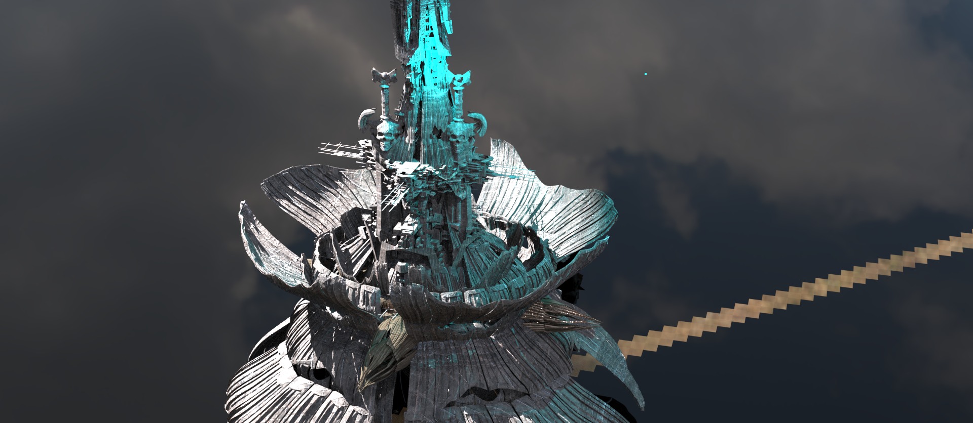 Skeletor sci fi satellite   3D model_1