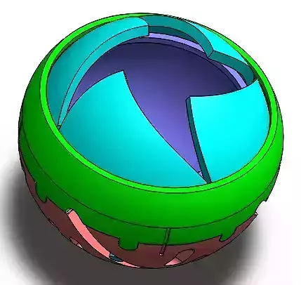 D50B4V01 Iris ball shutter mechanism 3D print model