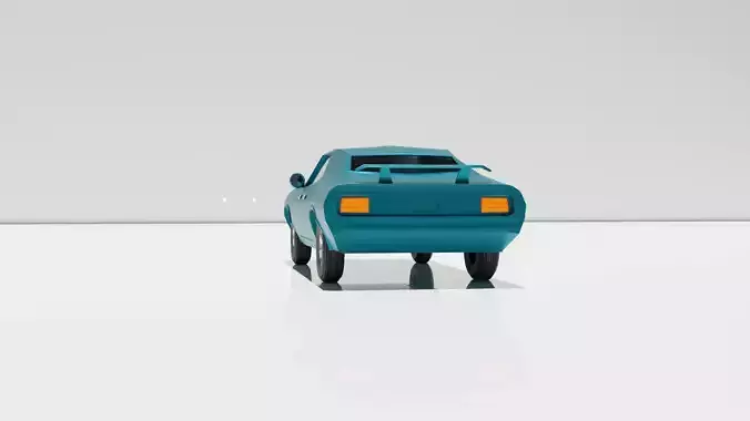 Plymouth barracuda Hemi 1970  Low-poly 3D model