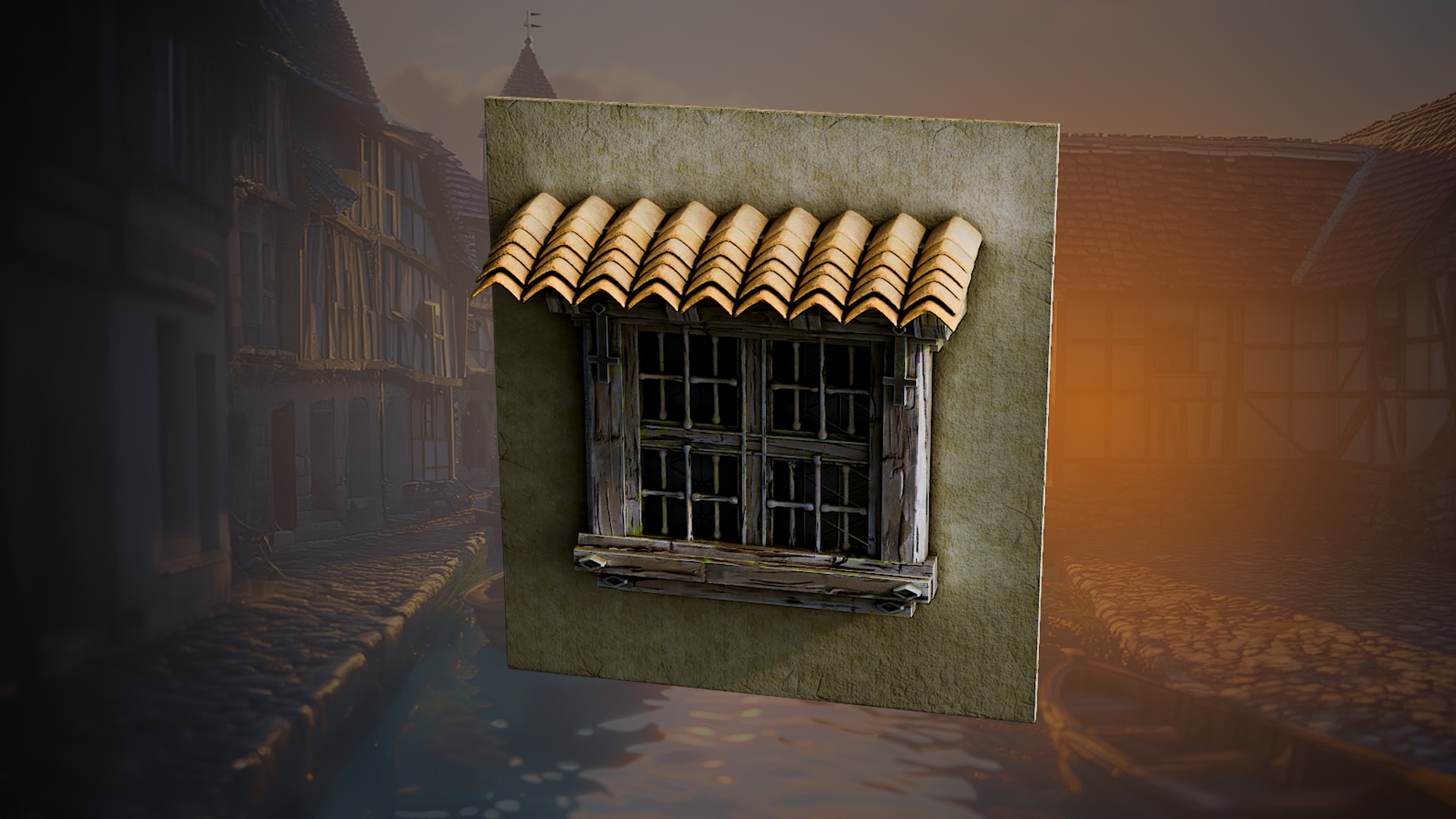 Fantasy Medieval Stylized Window Mediterranean Tile Roof 3D Model fantasy-medieval-stylized-window-mediterranean-tile-roof-3d-model