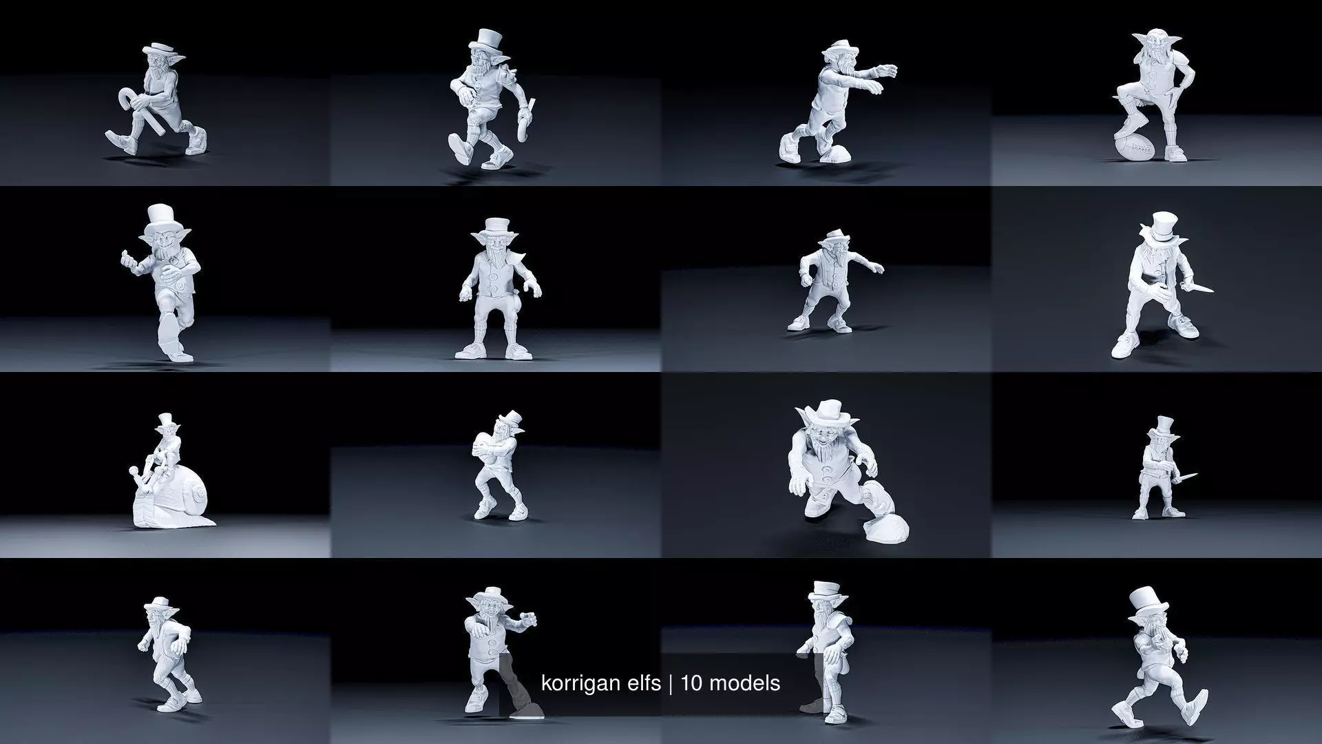 korrigan goblin elfs  3D Model Collection_1