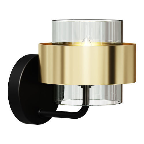 BOTELLO glass and brass wall sconces 3D model