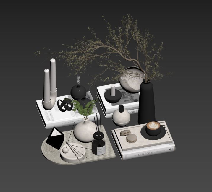 Decorative Set 09 3D model_7