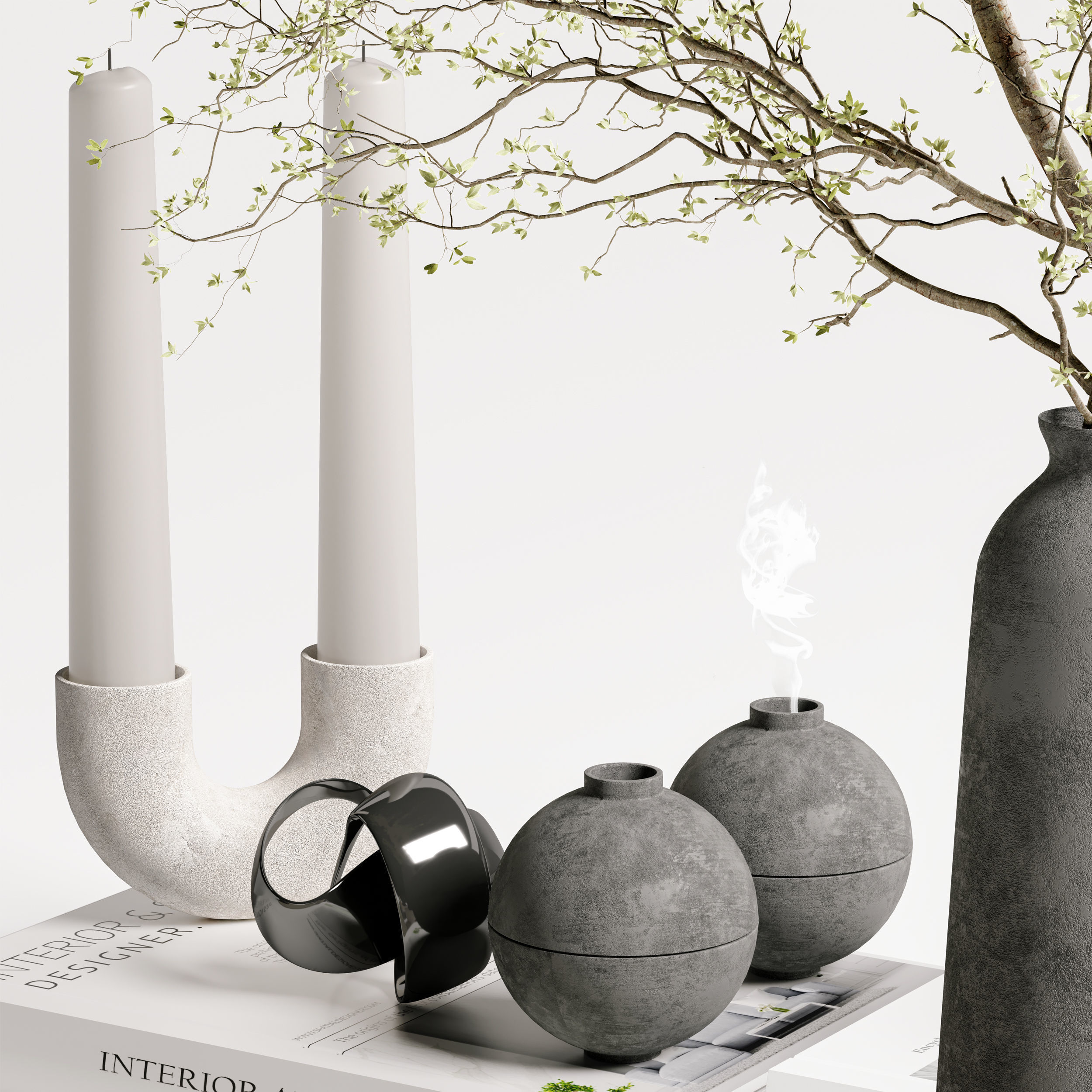 Decorative Set 09 3D model_5