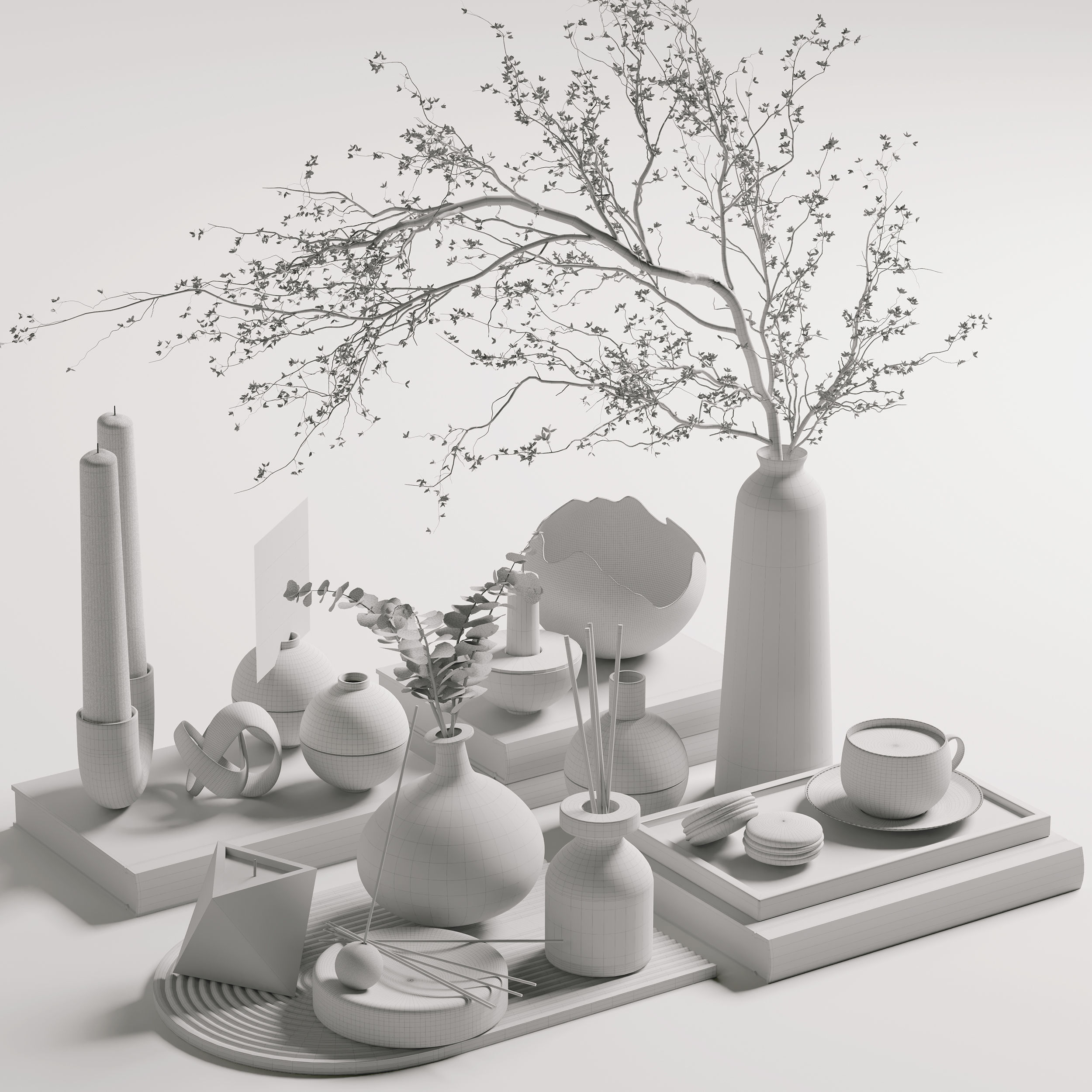 Decorative Set 09 3D model_6