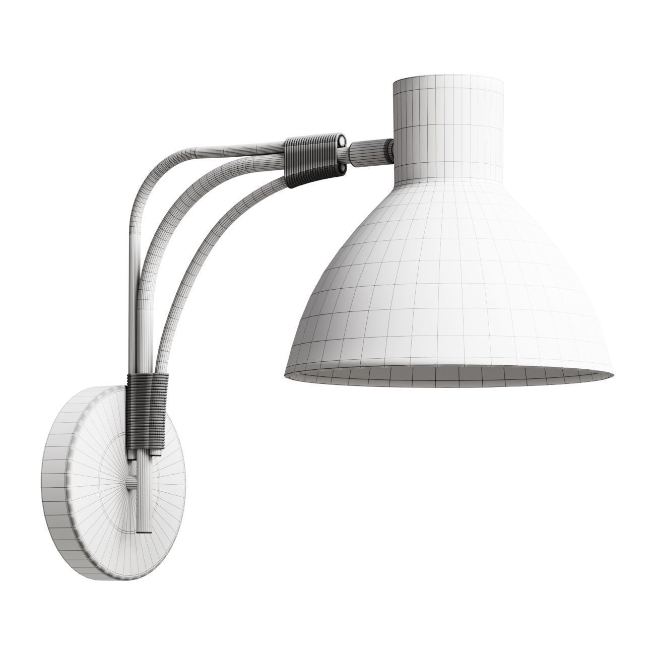 Sconces Made of metal and rattan Sunny 3D model_1