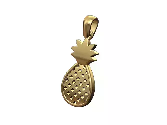 Simple Pineapple Ananas fruit pendant charm 3D print model