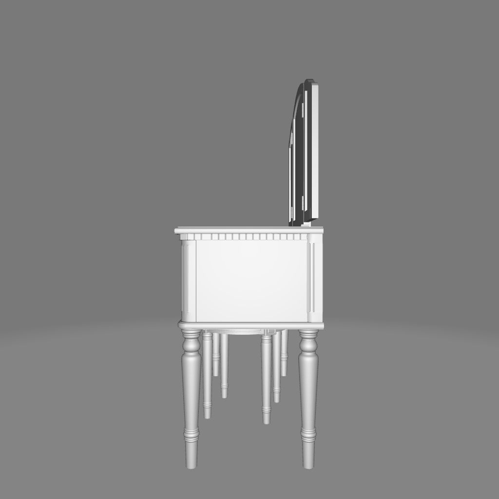 Bull Behrendt MakeUp Vanity Set with Mirror 3D model_4