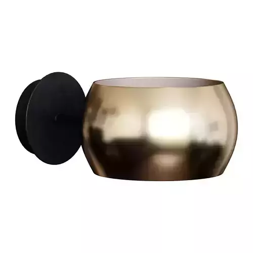 Sconces made of black metal and metal with a brass finish ELORI 3D model