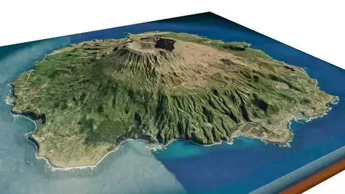 Miyake Island 3d model terrain 3D model