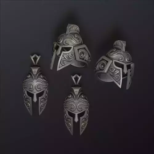 Helmet Pendant Ring V3 Collection