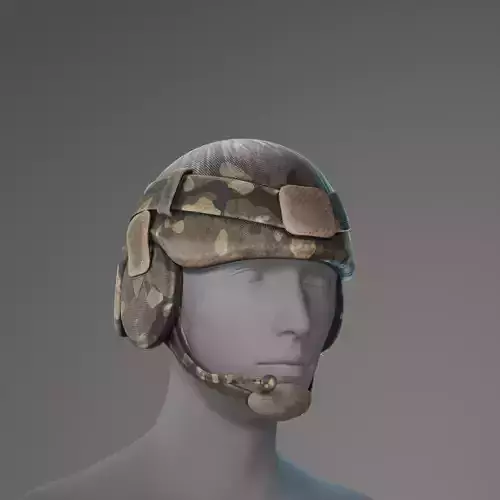 Advanced Combat Helmet with Side Armor and Communication Gear