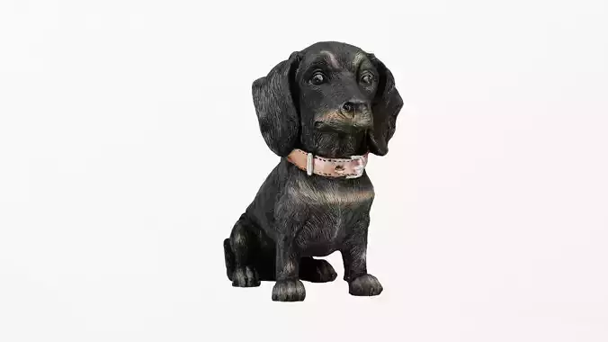 Clay Dog Decoration Object