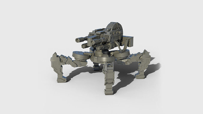 Gun mech walker 3D print model