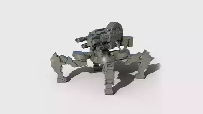 Gun mech walker 3D print model