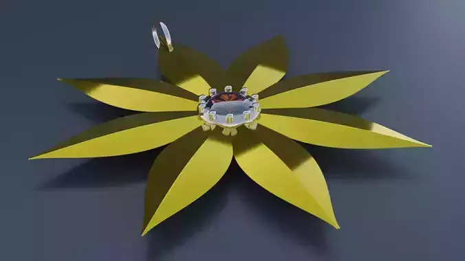 Gold Flower Pendant