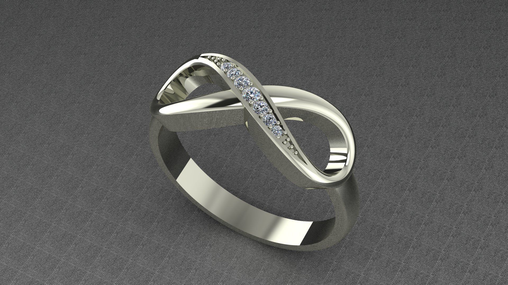 Ring whit diamond 3D print model_6