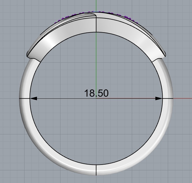 Ring whit diamond 3D print model_8