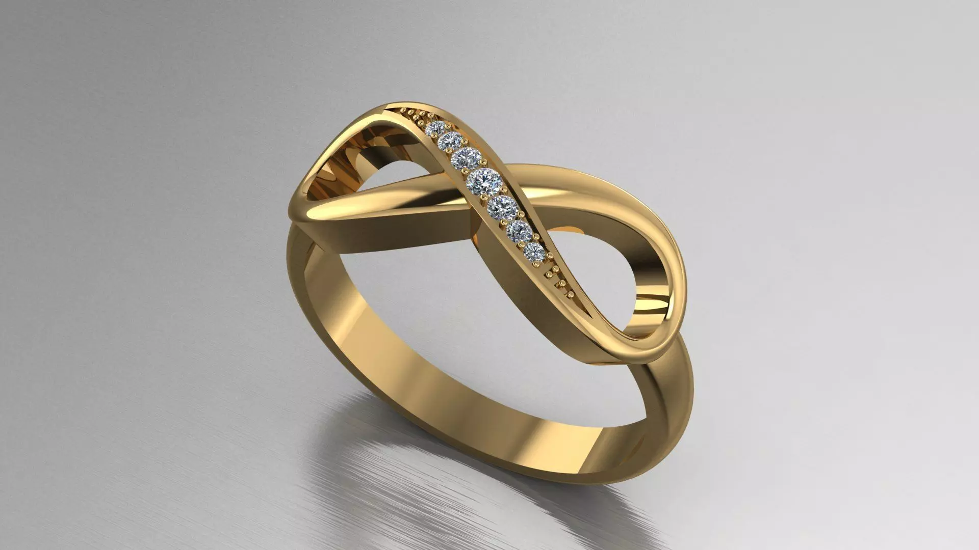 Ring whit diamond 3D print model_0
