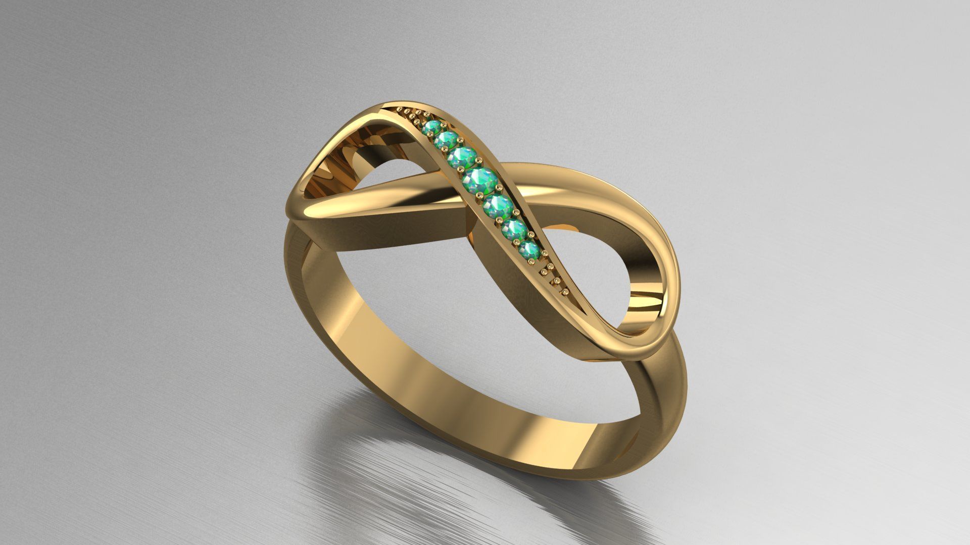 Ring whit diamond 3D print model_7