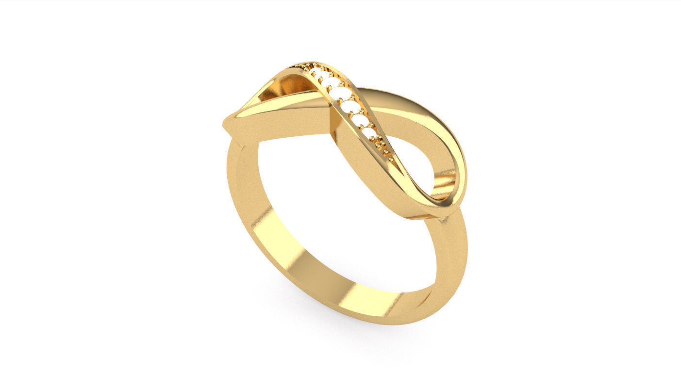 Ring whit diamond 3D print model_1