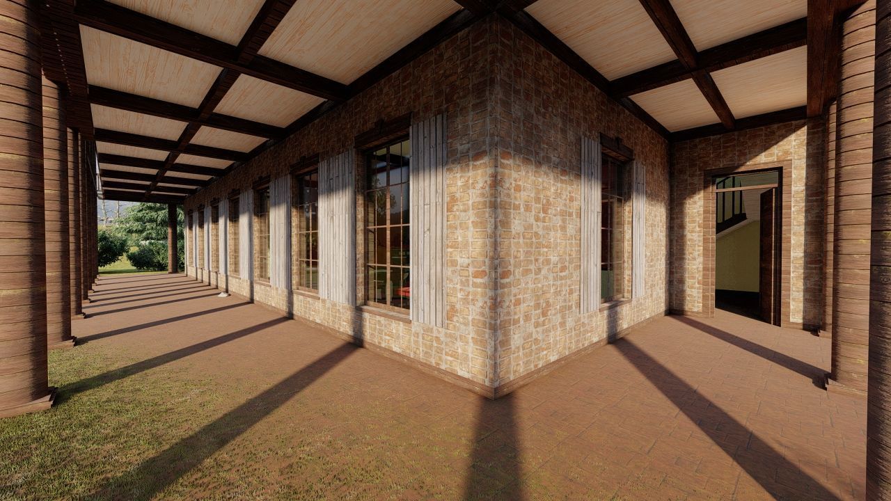 Vilage in forest-old house 3D model_22