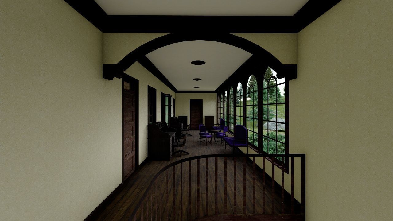 Vilage in forest-old house 3D model_26