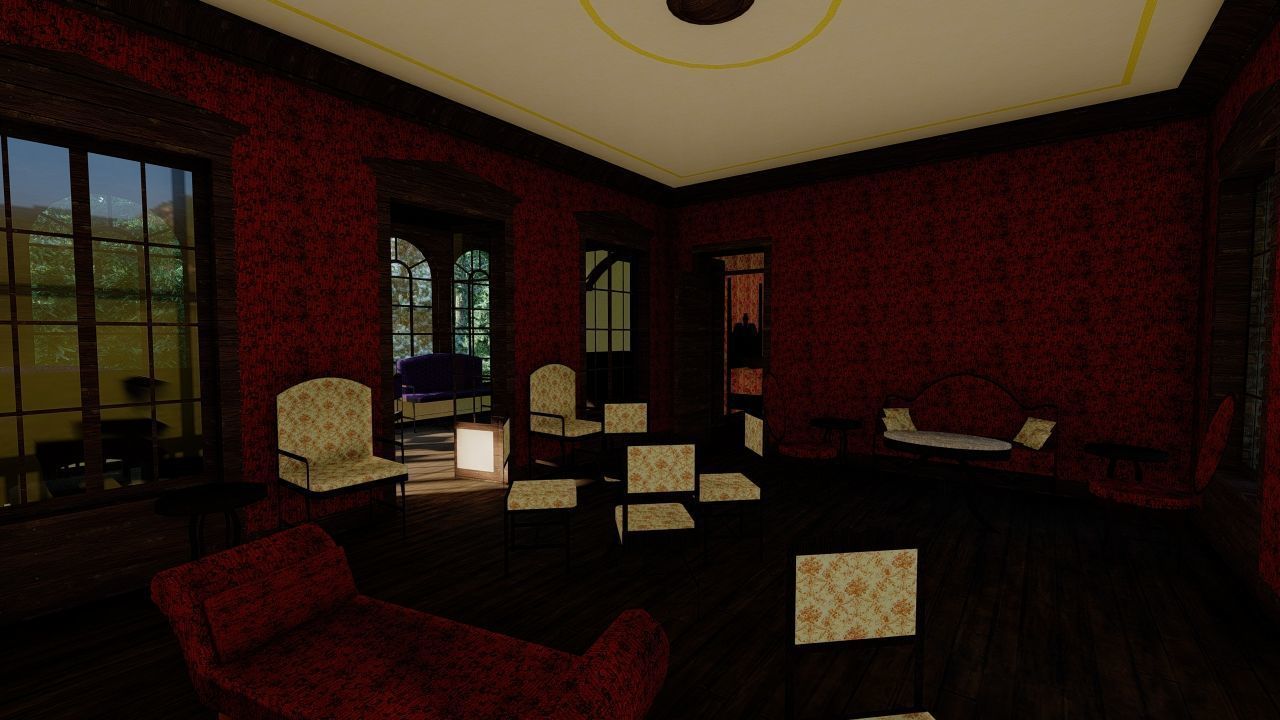 Vilage in forest-old house 3D model_6