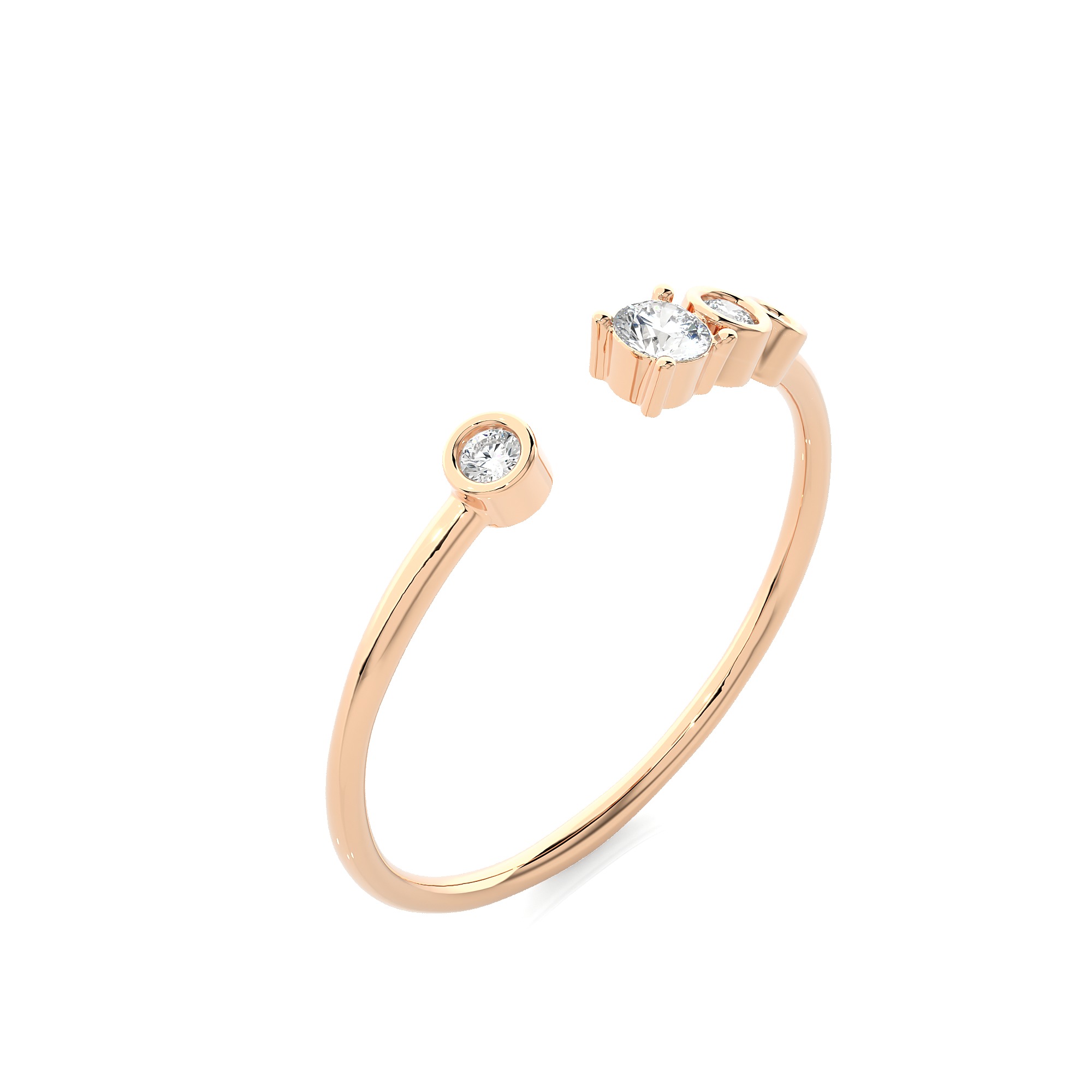 Light Minimalist Diamond Ring 3D print model_6