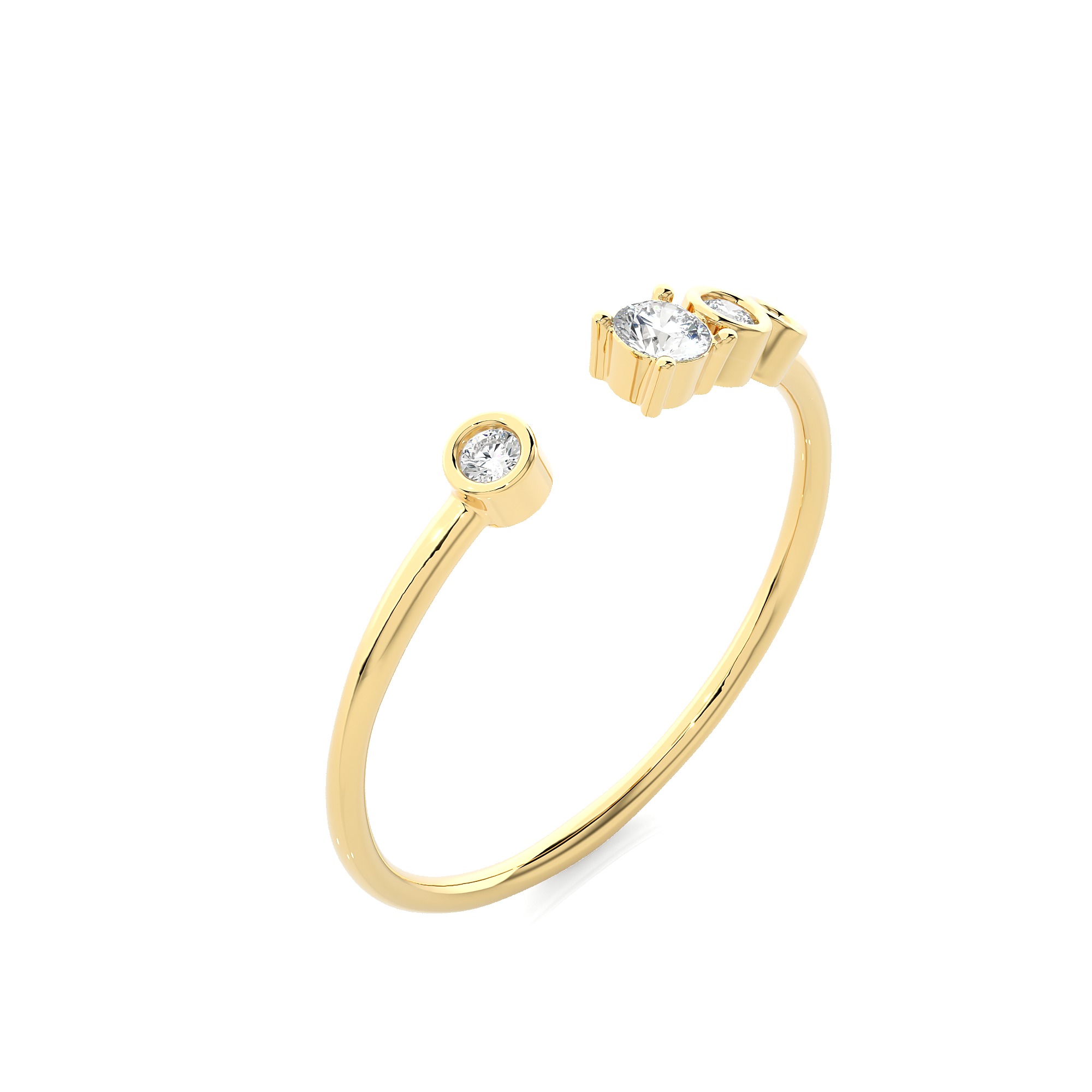 Light Minimalist Diamond Ring 3D print model_5