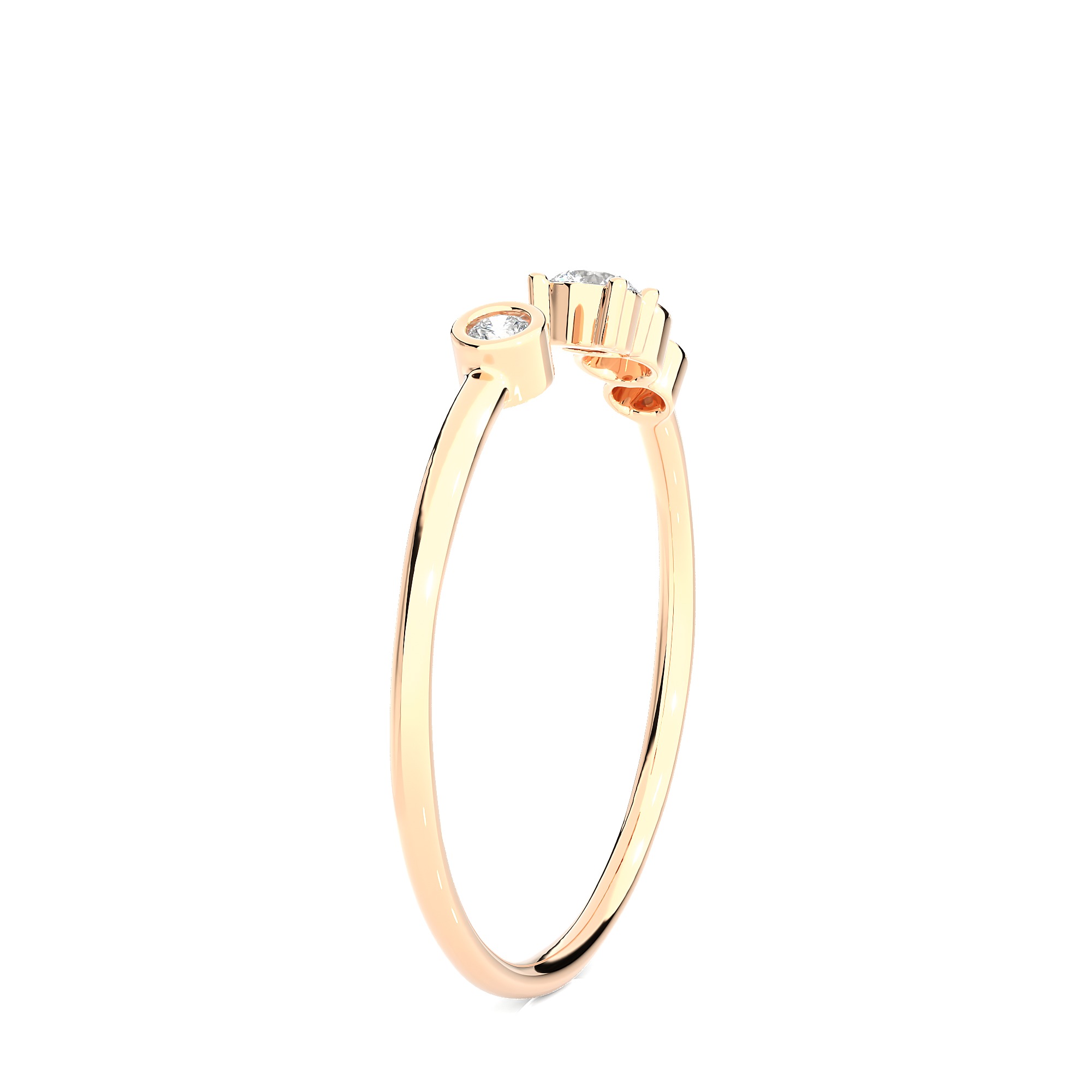 Light Minimalist Diamond Ring 3D print model_7