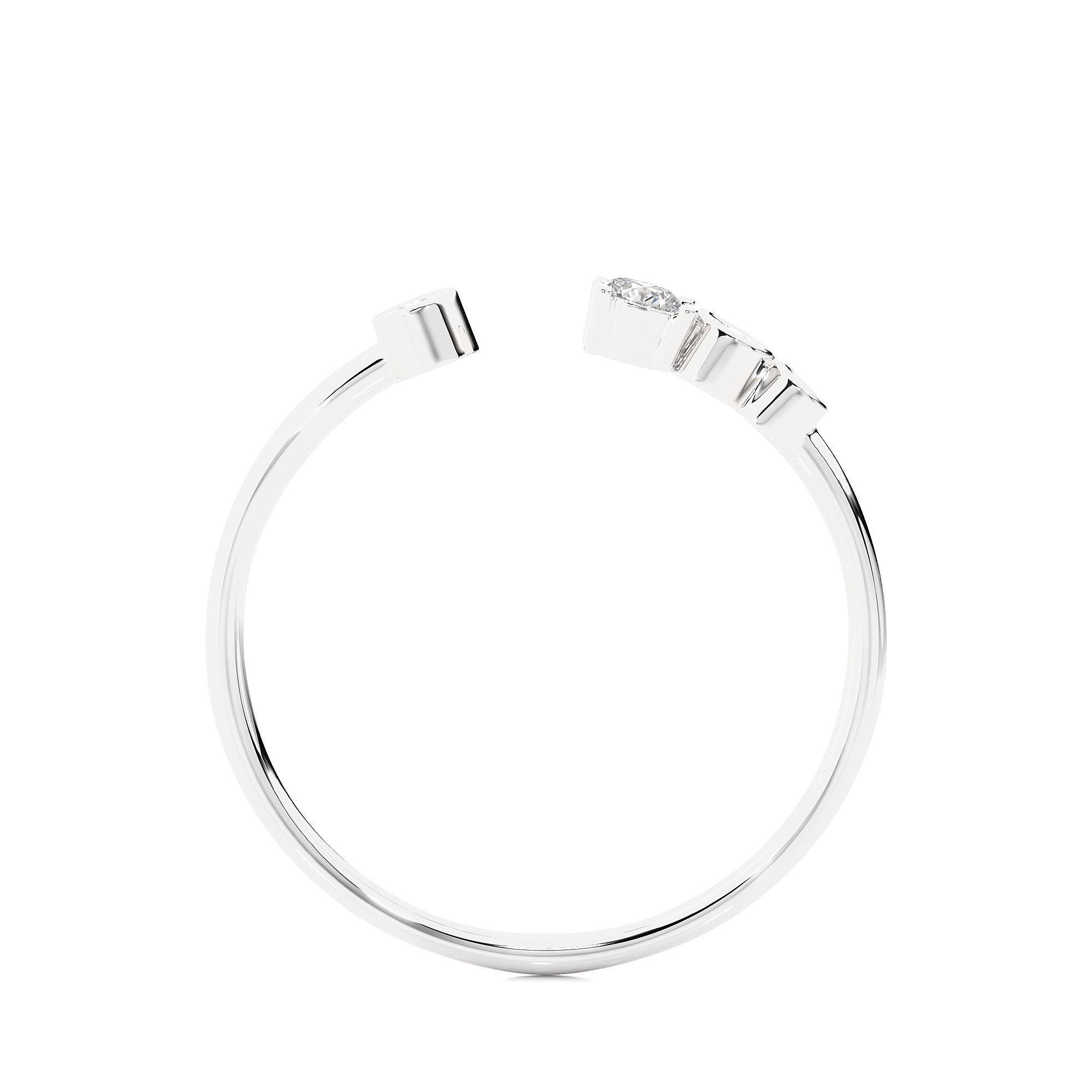 Light Minimalist Diamond Ring 3D print model_11