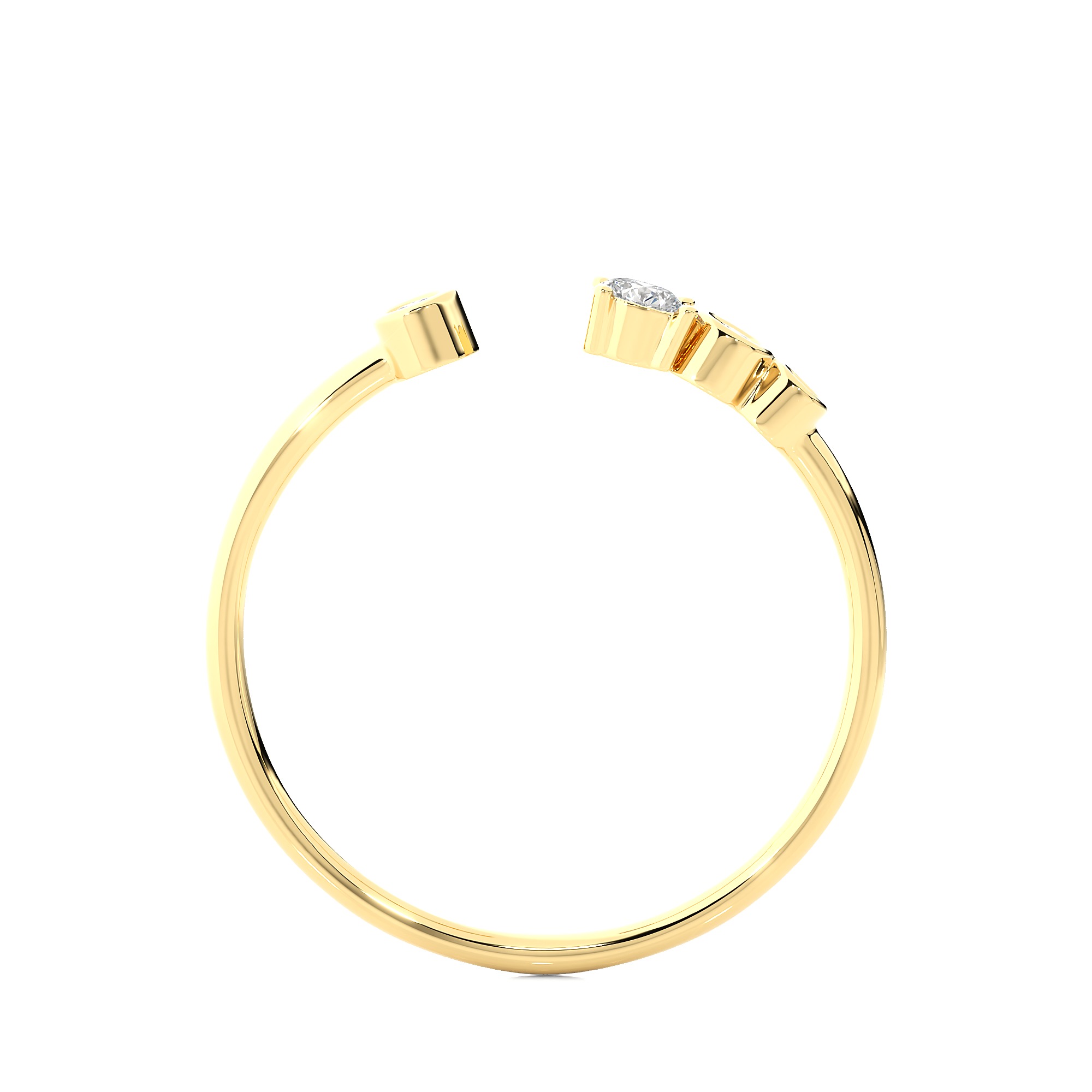 Light Minimalist Diamond Ring 3D print model_12