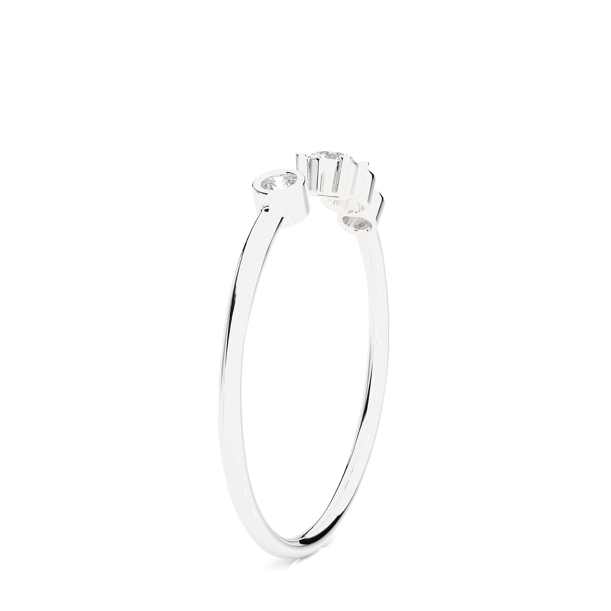 Light Minimalist Diamond Ring 3D print model_8